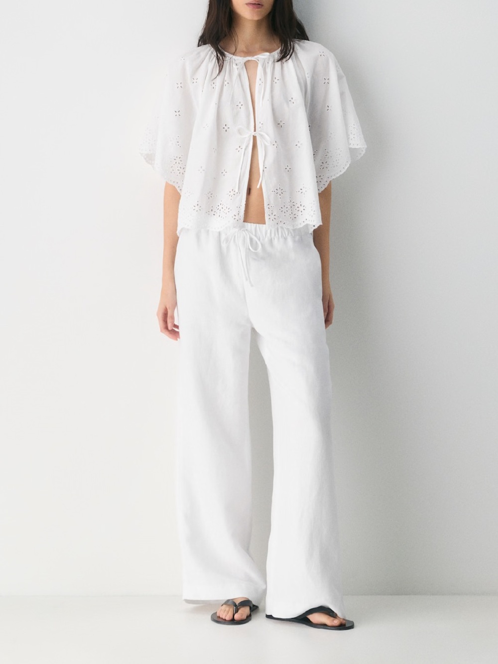 Aritzia The Lodge Pant White Cruise Linen XL